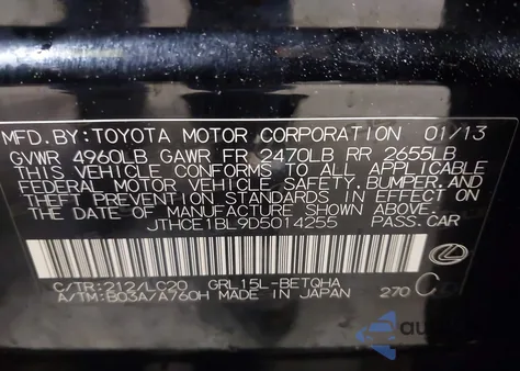 2013 Lexus Gs 350 z USA, uszkodzony, nr VIN JTHCE1BL9D5014255